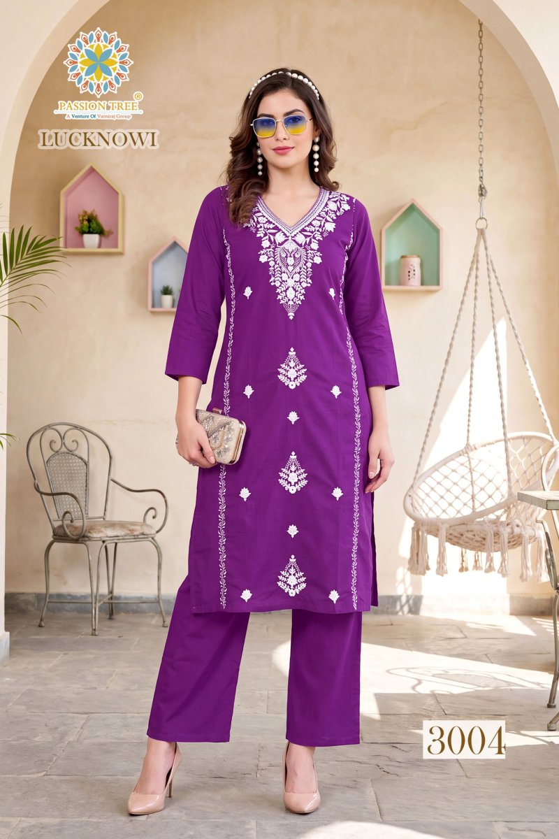 Lucknowi Vol 3 By Passion Tree Cotton Dhabu Kurti With Bottom